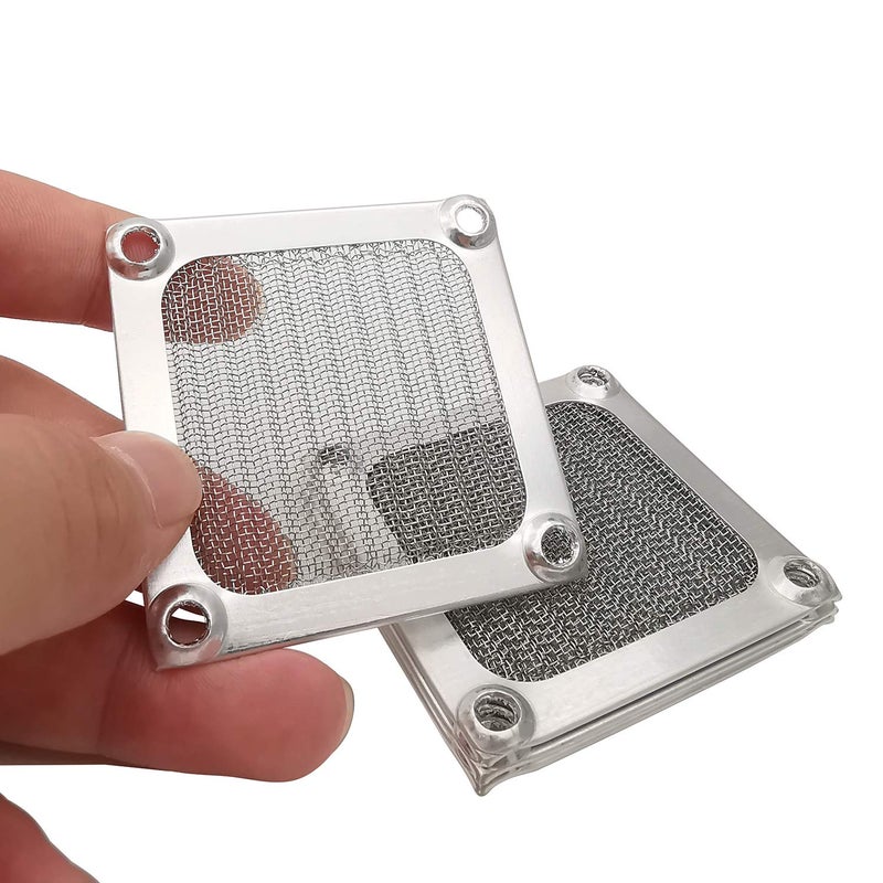 IMSurQltyPrise 60mm Computer Case Fan Filter Grills with Screws, Aluminum Frame Ultra Fine Stainelss Steel Mesh, Silver Color - 4 Pack - Image 5